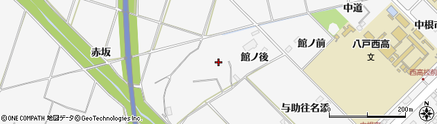 青森県八戸市尻内町（館ノ後）周辺の地図