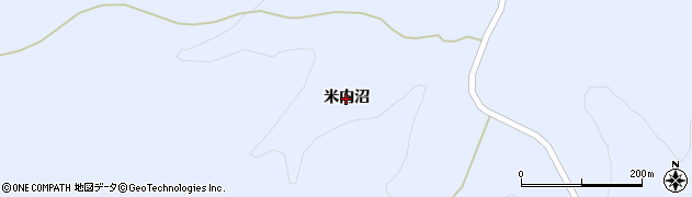 青森県十和田市滝沢（米内沼）周辺の地図