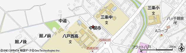 青森県八戸市尻内町（中根市）周辺の地図