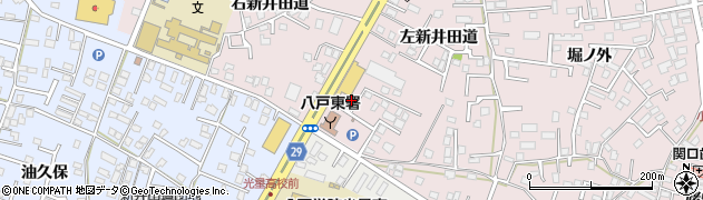 青森県八戸市白銀町（左新井田道）周辺の地図