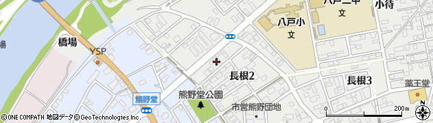 青森県八戸市長根2丁目13周辺の地図