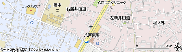 青森県八戸市白銀町右新井田道7周辺の地図