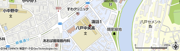 青森県立　八戸中央高等学校・通信制周辺の地図