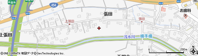 青森県八戸市尻内町（張田）周辺の地図
