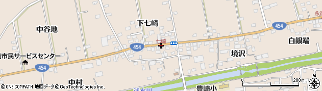 七崎周辺の地図