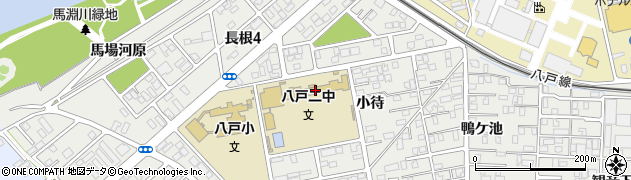 八戸市立　第二中学校通級指導教室周辺の地図