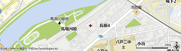 青森県八戸市長根4丁目13周辺の地図