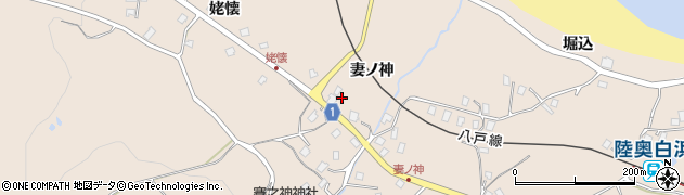 青森県八戸市鮫町妻ノ神34周辺の地図