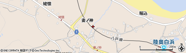 青森県八戸市鮫町妻ノ神25周辺の地図