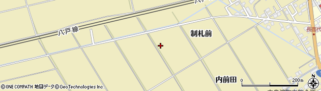 青森県八戸市長苗代制札前周辺の地図