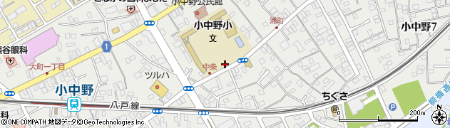 青森県八戸市小中野周辺の地図