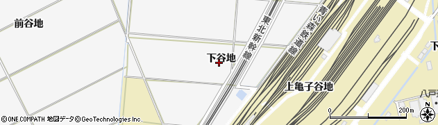 青森県八戸市尻内町（下谷地）周辺の地図