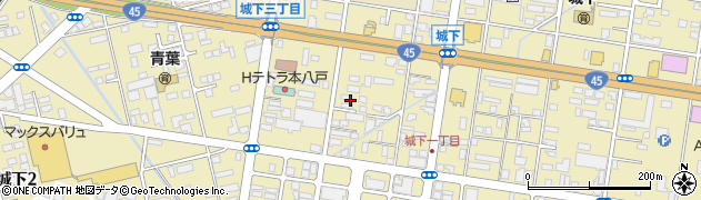 青森県八戸市城下周辺の地図