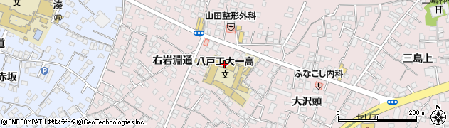八戸工業大学　第一高等学校　志学寮周辺の地図