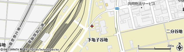 青森県八戸市長苗代（下亀子谷地）周辺の地図