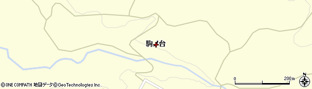 青森県南津軽郡大鰐町長峰駒ノ台周辺の地図
