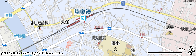 青森県八戸市湊町（上中道）周辺の地図