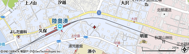青森県八戸市湊町大沢4周辺の地図