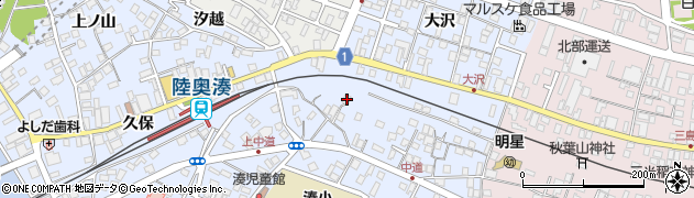 青森県八戸市湊町大沢5周辺の地図