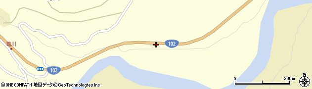 国道１０２号線周辺の地図