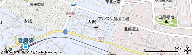 青森県八戸市湊町（大沢）周辺の地図