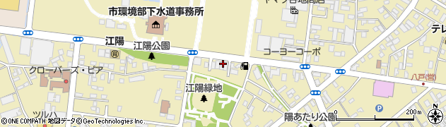 青森県八戸市江陽周辺の地図