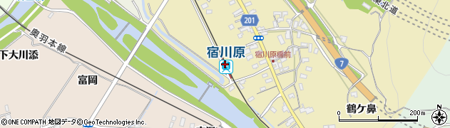宿川原駅周辺の地図
