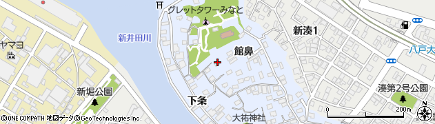 青森県八戸市湊町（館鼻）周辺の地図