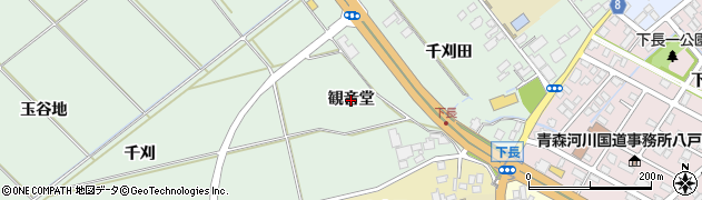 青森県八戸市河原木（観音堂）周辺の地図