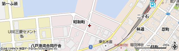 青森県八戸市白銀町（昭和町）周辺の地図