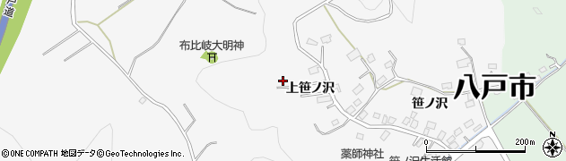 青森県八戸市尻内町上笹ノ沢周辺の地図