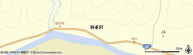 青森県平川市葛川（砂子沢）周辺の地図