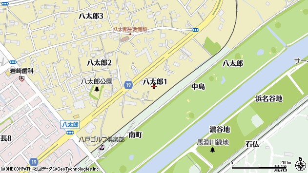 〒039-1168 青森県八戸市八太郎の地図
