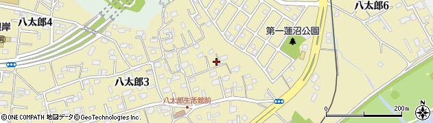 青森県八戸市八太郎周辺の地図