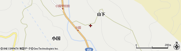 青森県平川市小国（山下）周辺の地図
