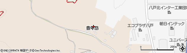 青森県八戸市市川町豊年岱周辺の地図