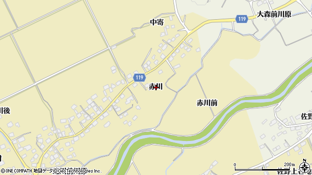 〒039-1508 青森県三戸郡五戸町赤川の地図
