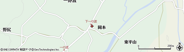 青森県弘前市一野渡岡本54周辺の地図