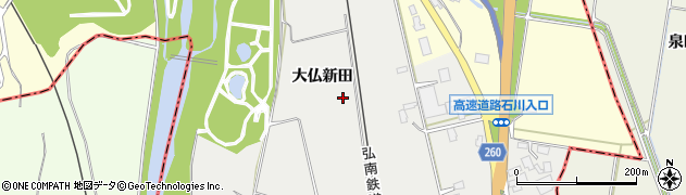 青森県弘前市小金崎（大仏新田）周辺の地図