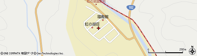 青森県平川市切明山下周辺の地図