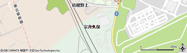 青森県八戸市河原木（宗斉久保）周辺の地図