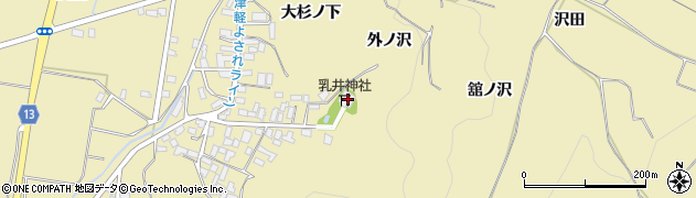 青森県弘前市乳井外ノ沢67周辺の地図