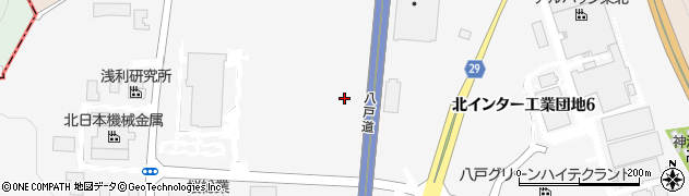 青森県八戸市北インター工業団地周辺の地図