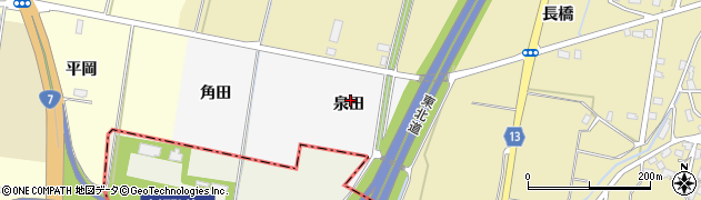 青森県弘前市八幡舘（泉田）周辺の地図