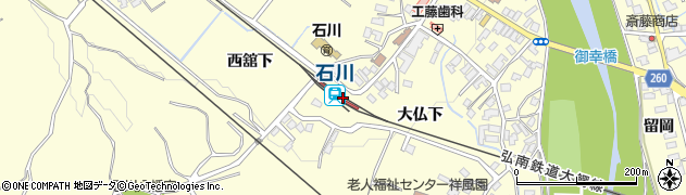石川駅周辺の地図