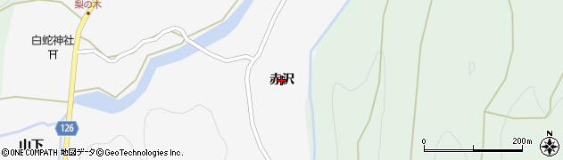 青森県弘前市坂元（赤沢）周辺の地図