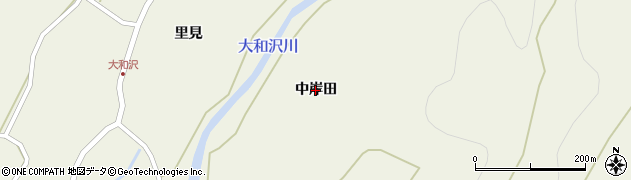 青森県弘前市大和沢（中岸田）周辺の地図