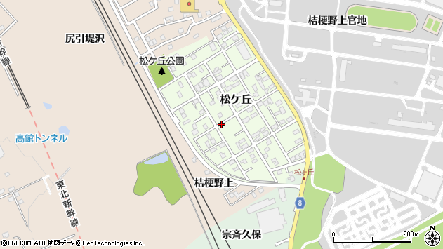 〒039-2243 青森県八戸市松ケ丘の地図