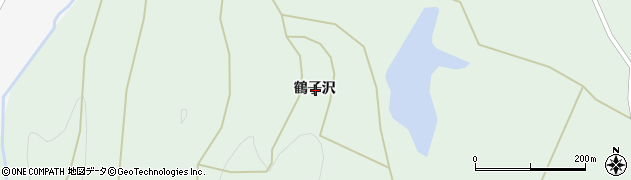 青森県弘前市小沢鶴子沢周辺の地図