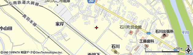 青森県弘前市石川（家岸）周辺の地図
